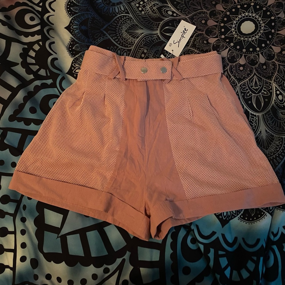 🌸🎀Simplee/Miessial High-Waisted Casual Comfy Pink Shorts🎀🌸